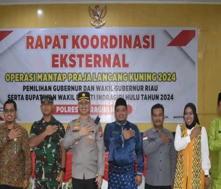 Forkopimda Kabupaten Inhu rapat terkait Ops Mantap Praja Lancang Kuning 2024 (foto/andri)